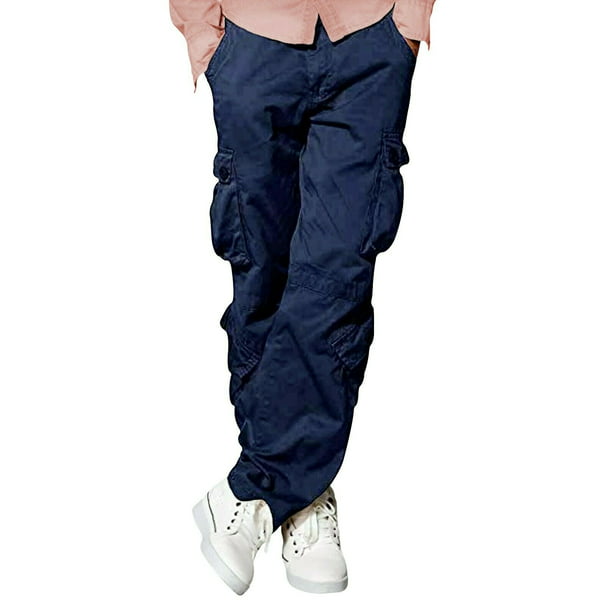Funky Mens Kids Army Combat Work Trousers Pants Combats Cargo Pockets Heavy Duty